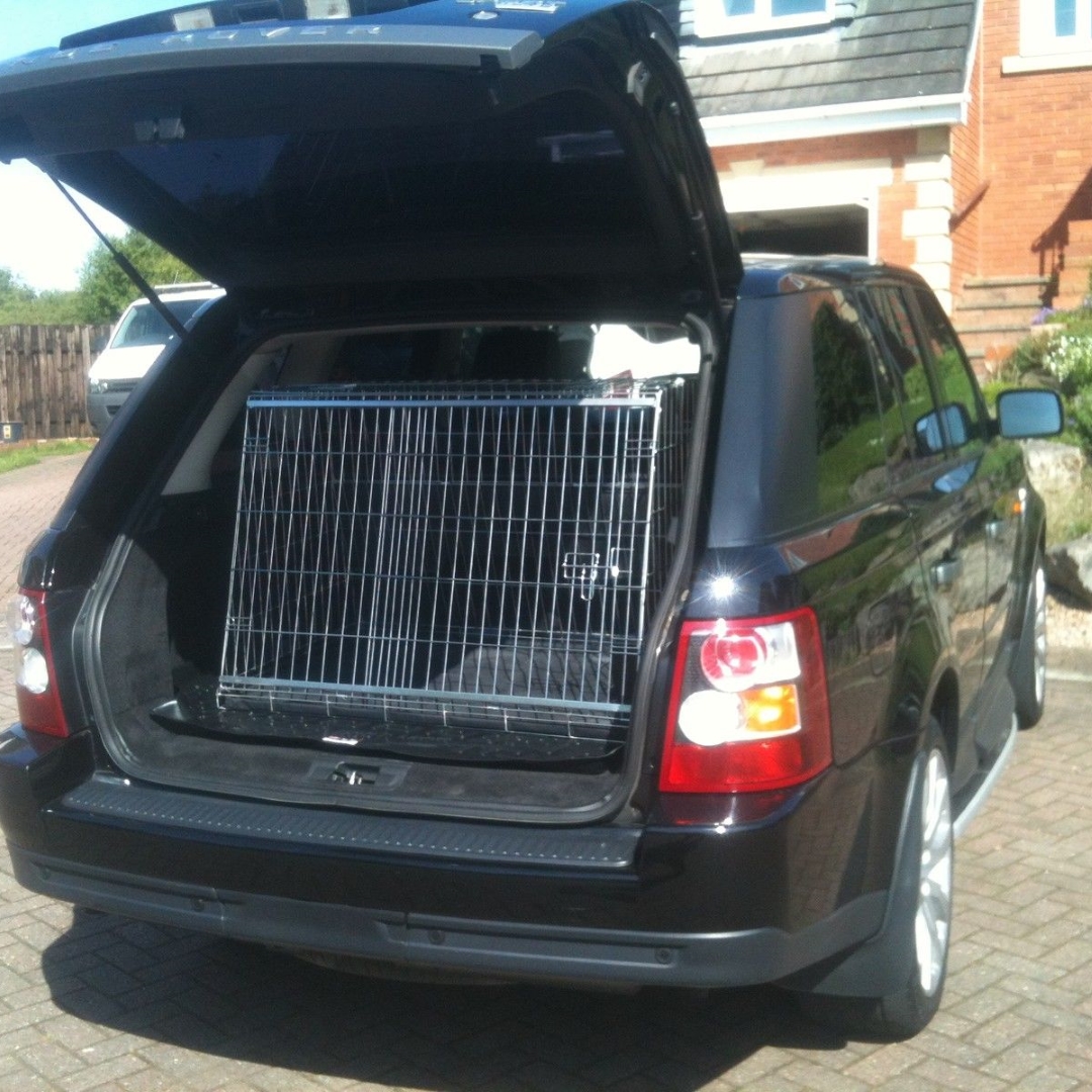 Double Pet World RANGE ROVER SPORT 2005 ONWARDS CAR DOG CAGE BOOT TRAVEL CRATE 